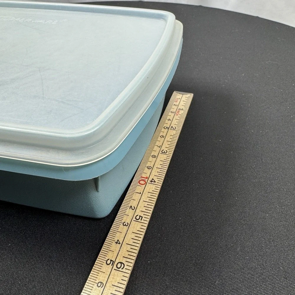 Tupperware Tuppercraft #767 Stow N Go Organizer Blue‎ W/ Lid U.S.A
